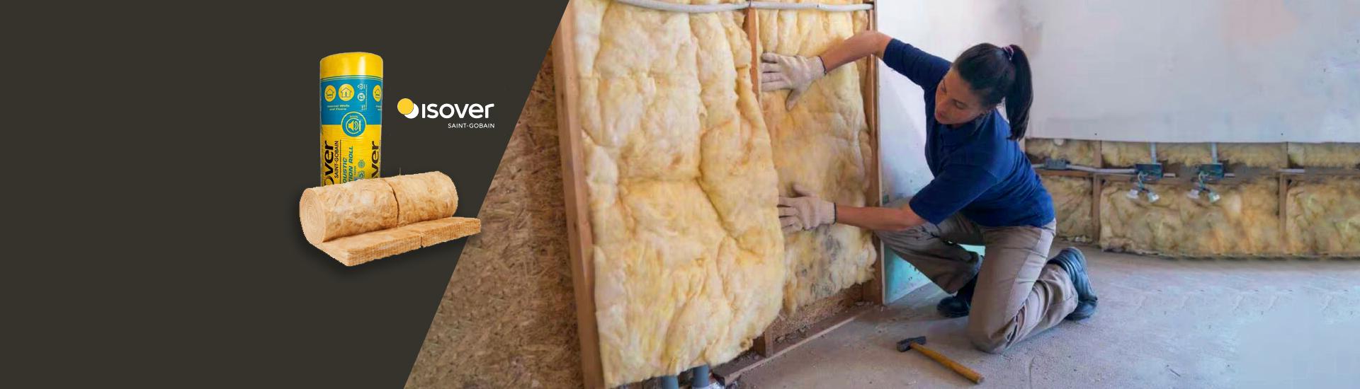 Isover Acoustic Partition Roll Minimise sound waves for a quieter environment