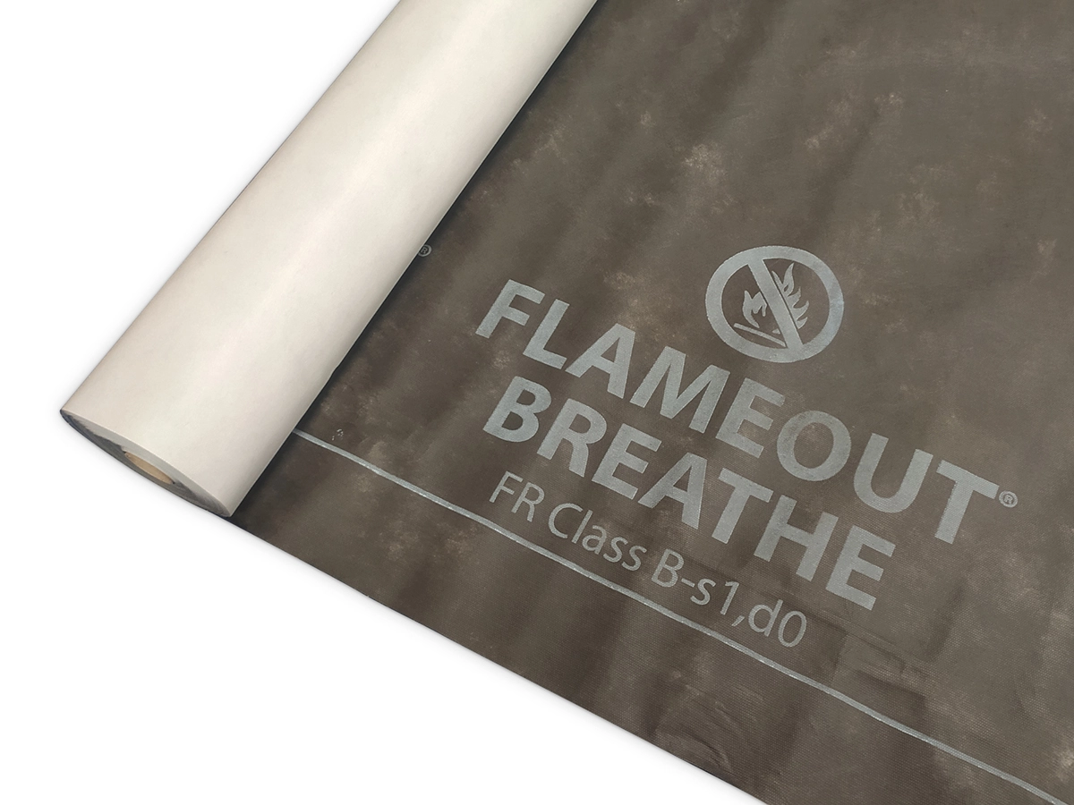 FlameOut Breathe FR Class B Breather Membrane High-Performance Flame-Retardant Breather Membrane for Roofs and Walls