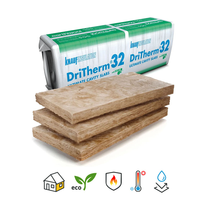 Knauf Dritherm® Cavity Slab 32 Glass mineral wool Masonry Cavity Wall Slab
