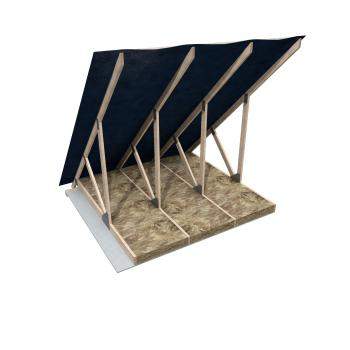 Knauf Insulation Loft Roll 44 Cold pitched roof Insulation Roll at ceiling level