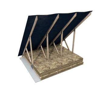 Knauf Insulation Loft Roll 44 Cold pitched roof Insulation Roll at ceiling level