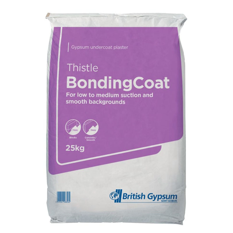 British Gypsum Thistle Bonding Coat Plaster Ideal Base Coat for smooth and low suction backgrounds